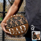 Custom Photo Love You Dad Basketball Personalized Basketball Gift for Any Basketball Fan