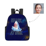 Custom Face Shark Multi-pocket Nylon Backpack