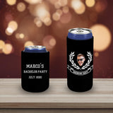 Slim Can Cooler Sleeves With Face&Name&Date Unique Party Personalized Soft Drink Standard Can Cooler