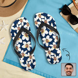 Custom Photo Sun Flower Flip Flops For Both Man And Woman Funny Gift For Vacation, Wedding Ideas For Guests