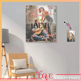 Custom Photo Love You Pink Flower Poster