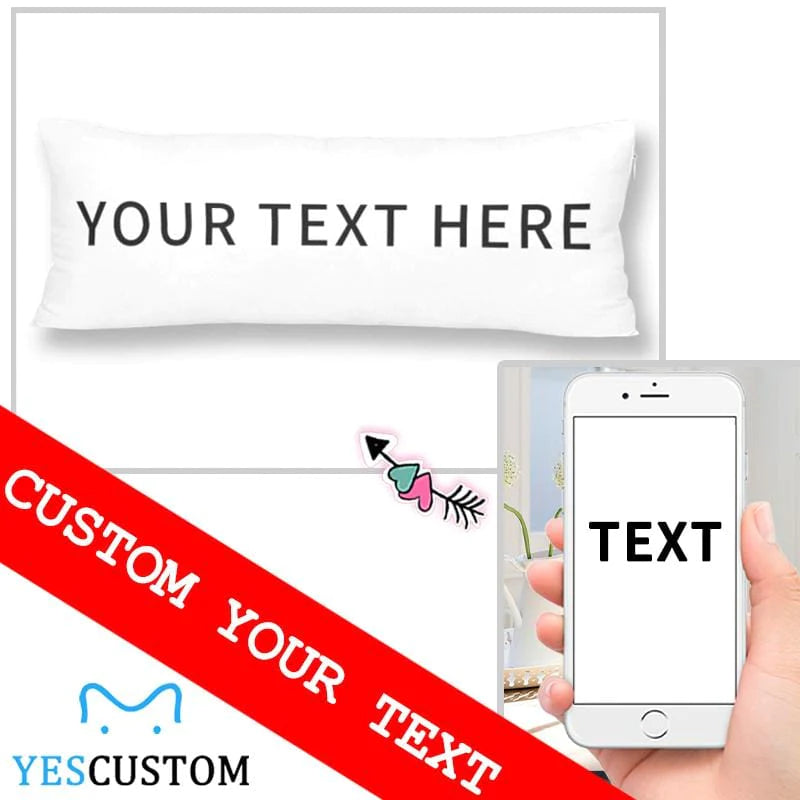custom text pillow case