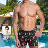 Boxer swimming trunks with face