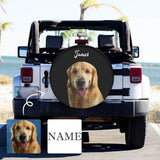 Custom Pet Face&Name Spare Tire Cover Wheel Cover Protectors Car Accessories 14/15/16/17/18