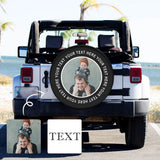 Custom Photo&Text Spare Tire Cover Wheel Cover Protectors Car Accessories 14/15/16/17/18