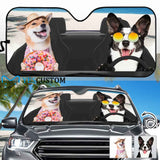 Custom Dog Love Donuts Personalized Funny Car Front Windshield Sun Shade Offers Ultimate Protection for Car Interior