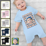 #For 0-2T-Custom Seamless Face Baby Short Sleeve Rompers 100% Organic Cotton Jumpsuit One-piece Coverall and Layette Set
