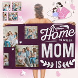 Custom Photo Home Beach Towel Quick Dry Absorbent Cotton Lightweight Thin Bathroom Bath Pool Swim Towels Sand Free Towel Beach Accessories Essentials Mother's Day Gift