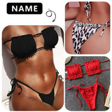 Sexy Custom Name Bikini Sets DIY Crystal Letters Swimsuit Sets Beach Body Jewelry(Custom 1-10 Letters)