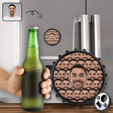 Custom Face Bottle Opener/Fridge Magnets - Love Dad Fathers Day Gift - Personalized Barware Beer Opener Gift for Dad/Him