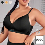 Custom Logo Pull Out Women's Seamless V-neck Bralettes