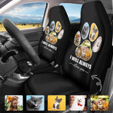 Custom Photo Family Car Seat Covers Universal Auto Waterproof Front Seat Protector (Set of 2)