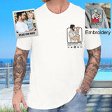 Custom Embroidery T-Shirt Personalised Photo T-shirt World's Greatest Dad Gift for Father's Day