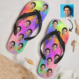 Custom Face Colorful Flip Flops For Both Man And Woman Funny Gift For Vacation,Wedding Ideas For Guests