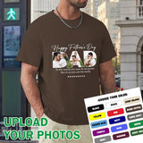 Custom Your Photo Unisex T-Shirt Personalised Shirts Gift for Happy Father's Day