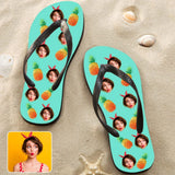 Custom Face Pineapple Flip Flops For Both Man And Woman Funny Gift For Vacation,Wedding Ideas For Guests