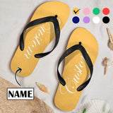 Custom Name Personalized Flip Flops For Both Man And Woman Funny Gift For Vacation,Wedding Ideas For Guests