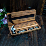 Custom Text Engraved Hammer Gift Set for Father's day