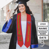 Custom Name&Logo Red Graduation Stoles Sash Class of 2024 Graduation Gift
