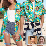 Couple Hawaiian Shirt Cover Up Set Flower Pineapple Aloha Hawaiian Shirt&Cover Up