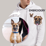Personalized Embroidered Hoodies Custom Portrait From Photo Hoodie for Couple Valentines Day Gifts