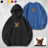 Custom Pet Face Unisex Embroidered Hoodie Personalized Sweatshirt