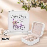Custom Name Cycling with Mom Jewelry Storage Box Jewelry Decorative Trinket Case Jewelry Organizer Mother's Day Gift