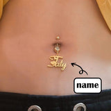 Custom Name Belly Ring Navel Ring Navel Piercing Personalized Belly Jewellery