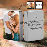 Custom Photo&Text Metal Duplex Printing Lighter Housing Personalized Lighter Case Father's Day Gift