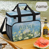 Custom Name Daisy Camping Ice Pack Insulated Lunch Bag