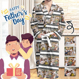 Custom Photo Tape Style Robe Men's Summer Bathrobe Gifts for Him-Father's Day Gift