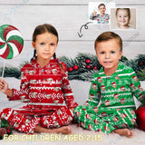 #2-15Y Kid's Pajamas Custom Sleepwear with Face Personalized Christmas Pajama Set For Boys&Girls 2-15Y
