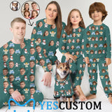 Custom Photo Gloves and Snowman Pajamas Personalized Family Matching and Pet Hoodie Set Christmas Matching Sleepwear