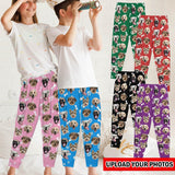 Custom Dog Face Kid's Long Pajama Pants Best Christmas Gifts for Children
