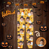 Halloween Family Matching Pajama Pants Custom Face Ghost Pattern Tracksuit Halloween Party