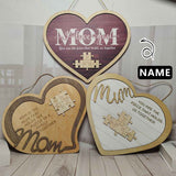 Custom Name Mom Puzzle Piece Heart Plaque Mother's Day Gift Personalized Gifts for Her