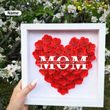 Personalized Name Customized Memory Shadow Box Frame Flower Display Case Mother's Day Birthday Gifts for Mom Wife Grandma