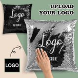 Custom Logo Sequin Pillow Case Personalized Own Text & Photo Pillow Cover 15.7