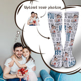 Father's Day-Custom Photo Sublimated Crew Socks Personalized Pohto Face on Socks All Over Print Gift