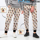 [High Quality] Custom Pet Face Sweatpants Couple Matching Personalized Casual Sweatpants