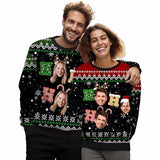 Personalized Face HO HO HO Christmas Matching Ugly Christmas Sweatshirt, Gift For Christmas Custom face Sweatshirt, Ugly Couple Sweatshirts