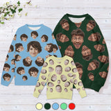 Custom Face Multicolor Loose Sweatshirt Family Matching Sweatshirt