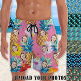 Personalized Swim Trunks Custom Face Men's Quick Dry Swim Shorts Beach Swimsuit Multiple Designs
