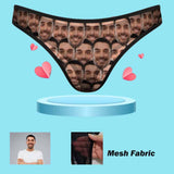 Custom Face All of You Mesh Thong Underwear Mesh Sheer Seamless Thongs for Women