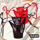 Custom Name Thongs Panties Letter Jewelry Lady Lace Personalized Women Sexy G Strings Panties Lingerie Underwear Intimates Girls Gift(DHL is not supported)