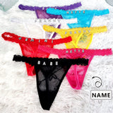 Customize Shine Crystal Name Letter Waist Chain Body Jewelry Women Sexy Lace Bikini G-String Panties Girl Valentine's Day Gift(DHL is not supported)