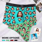 Custom Couple Matching Lingerie Briefs with All Funny Face Personalized Photo Underwear For Couple Valentine's Day Gift