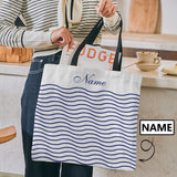 Custom Name Curve All Over Print Canvas Tote Bag Design Your Own Beach Tote Bag Gift