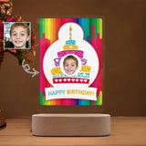 Custom Face Happy Birthday Clear Acrylic Plaque
