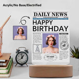 Custom Photo Daily News Acrylic Plaque